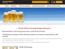 Tablet Screenshot of cervezasymas.com